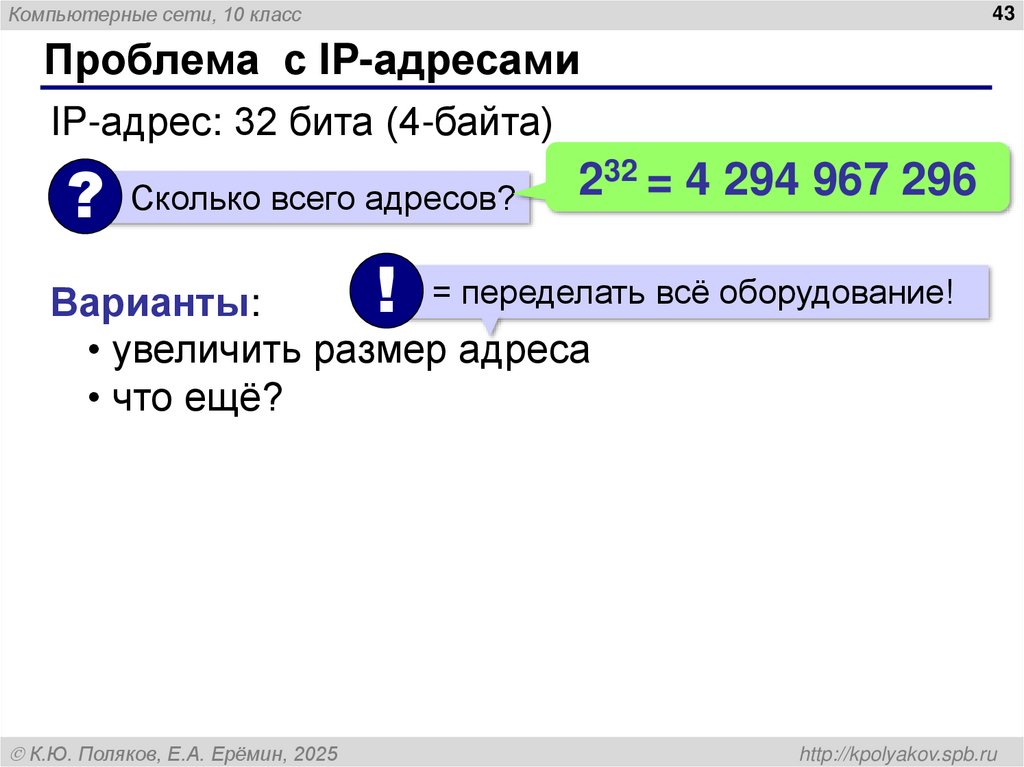 Проблема с IP-адресами