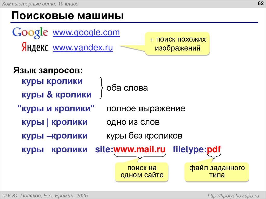 Поисковые машины