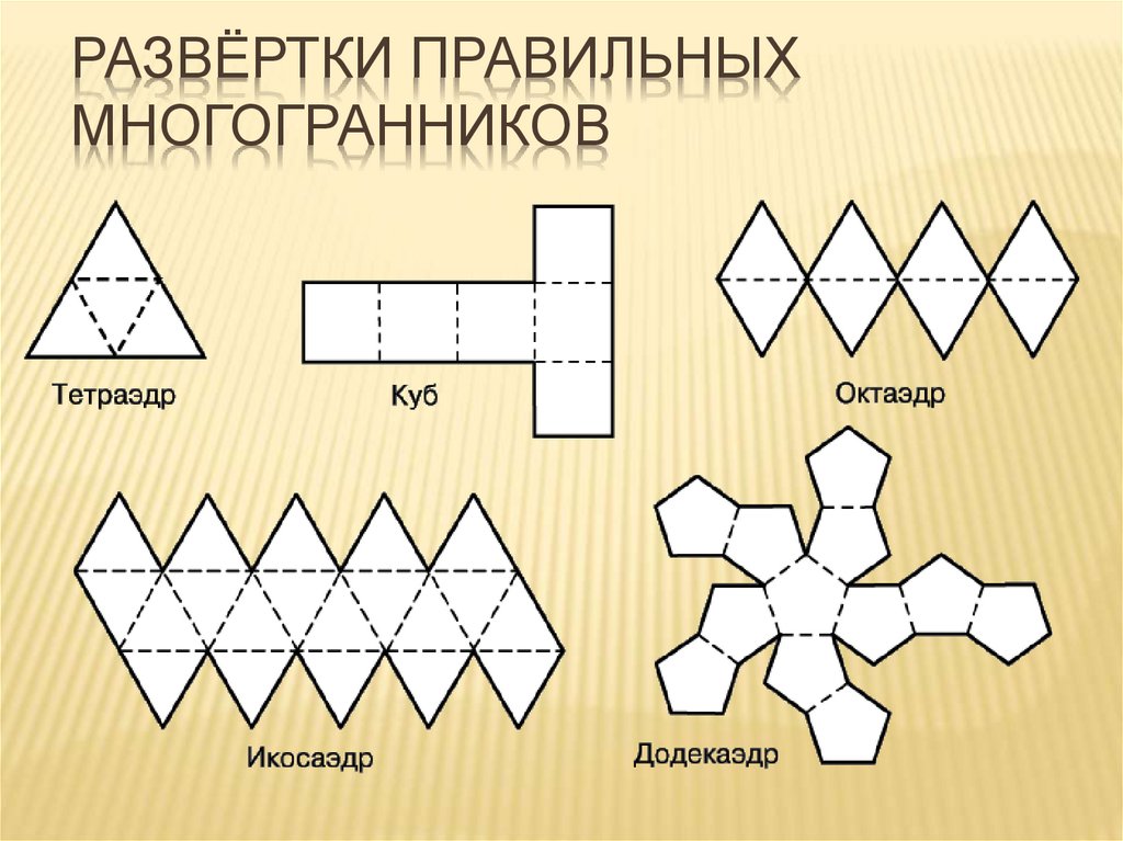 Развёртки правильных многогранников