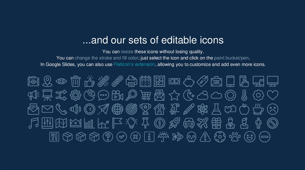 ...and our sets of editable icons