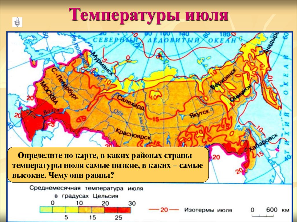 Температуры июля