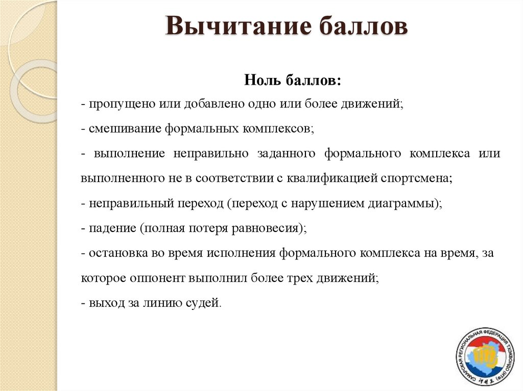 Вычитание баллов