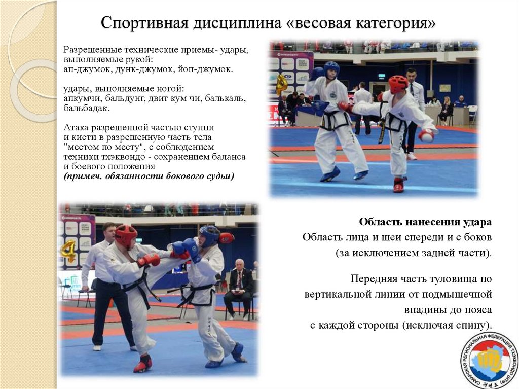 Спортивная дисциплина «весовая категория»