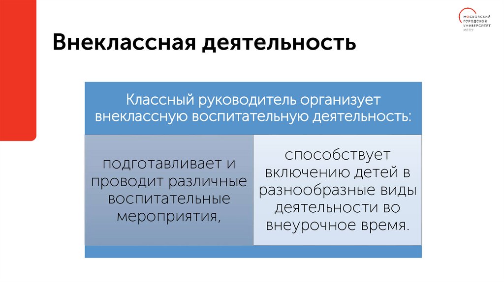 Внеклассная деятельность
