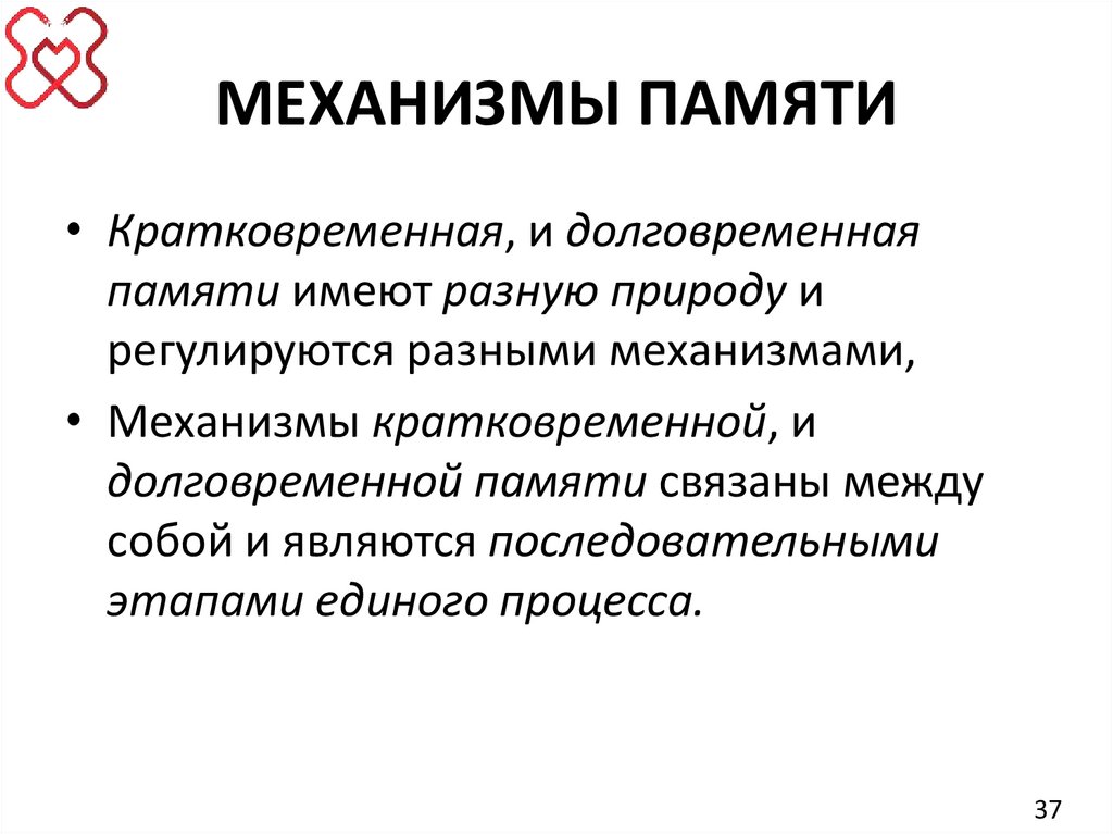 МЕХАНИЗМЫ ПАМЯТИ