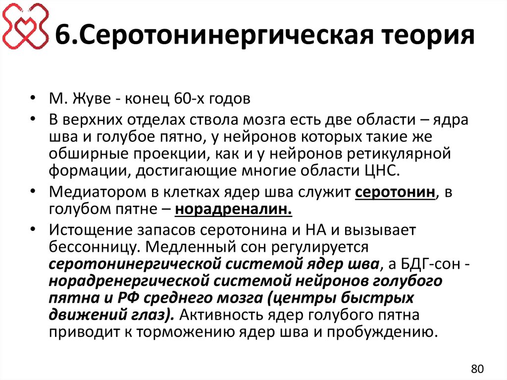 6.Серотонинергическая теория