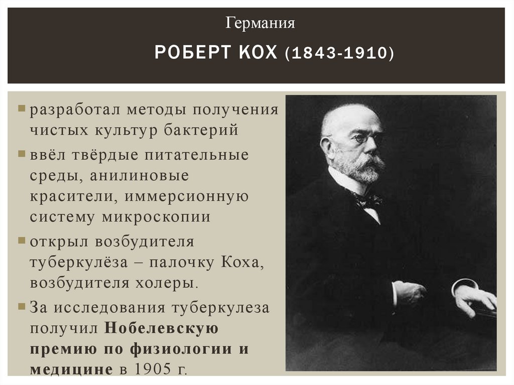 Роберт Кох (1843-1910)