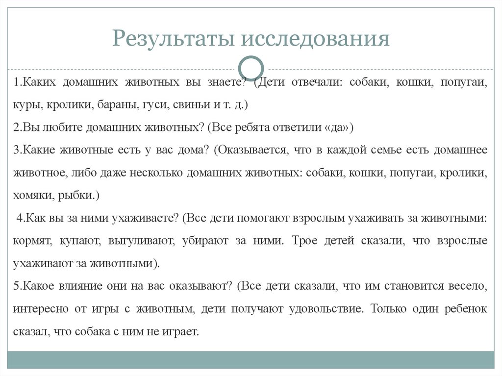 Результаты исследования