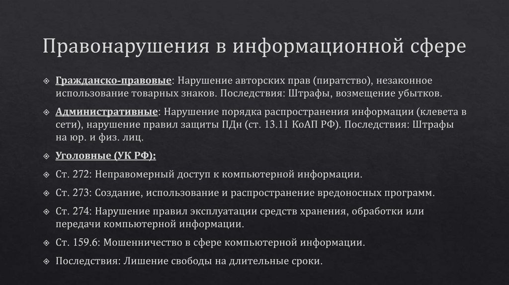 Правонарушения в информационной сфере