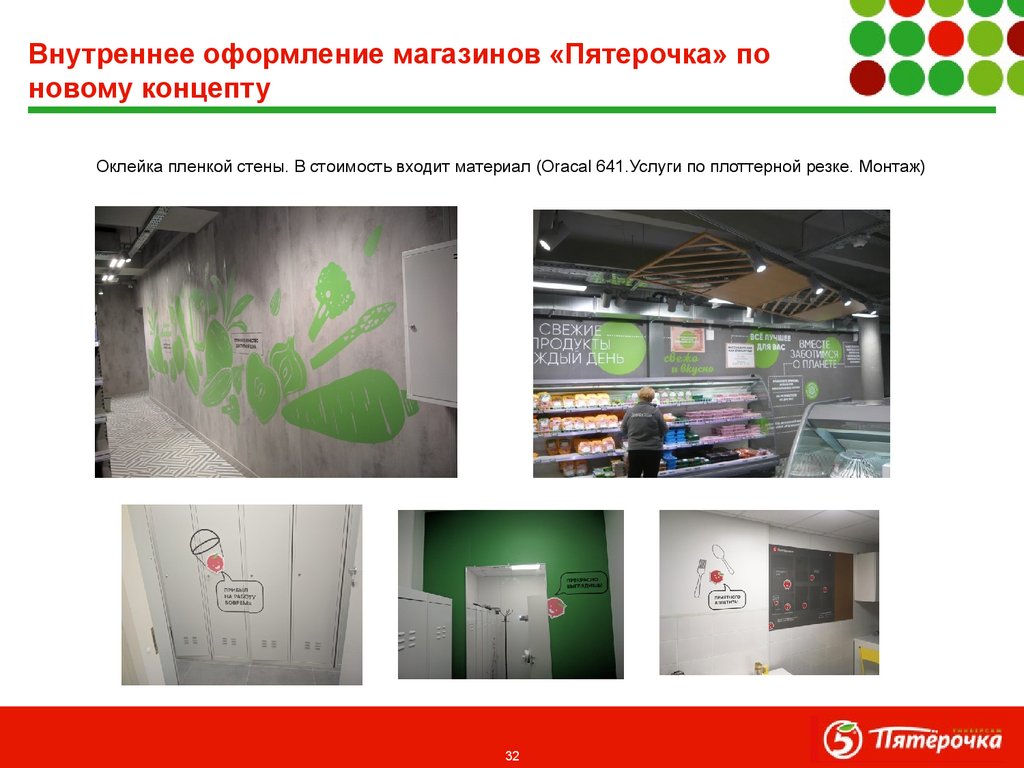 Внутреннее оформление магазинов «Пятерочка» по новому концепту