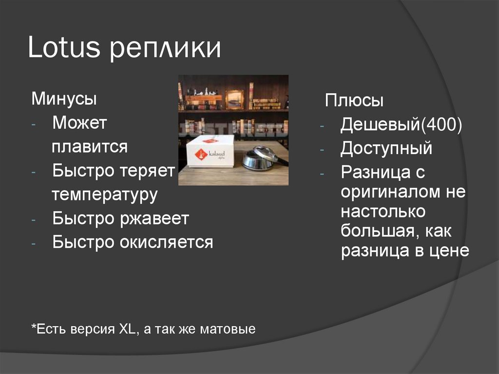 Lotus реплики