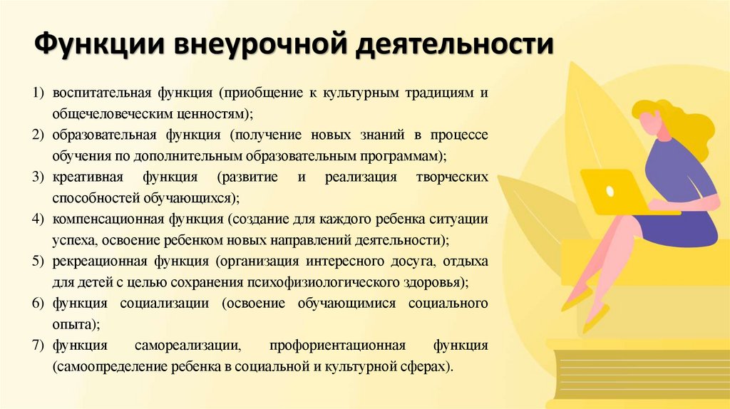 Функции внеурочной деятельности