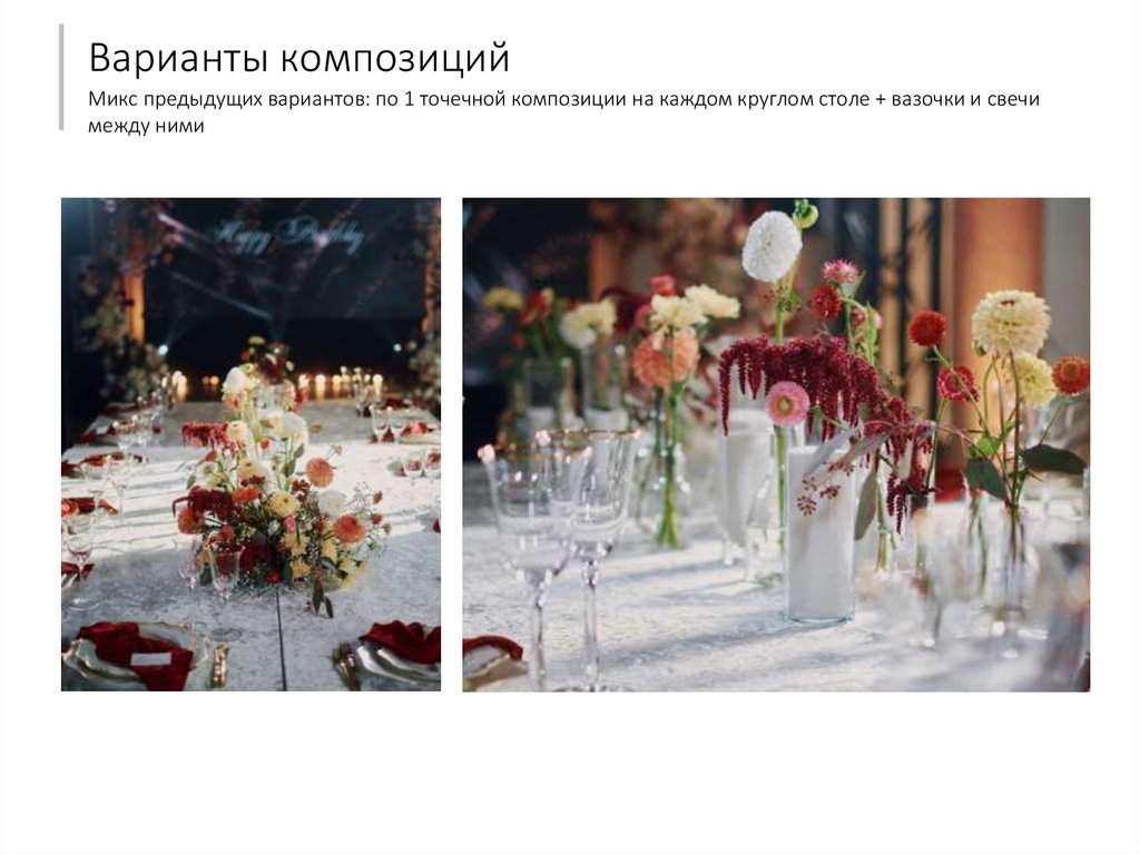 Варианты композиций