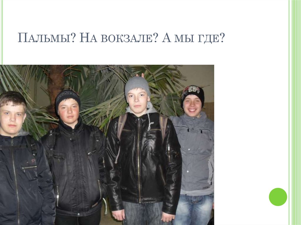 Пальмы? На вокзале? А мы где?