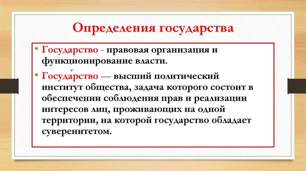 Определения государства