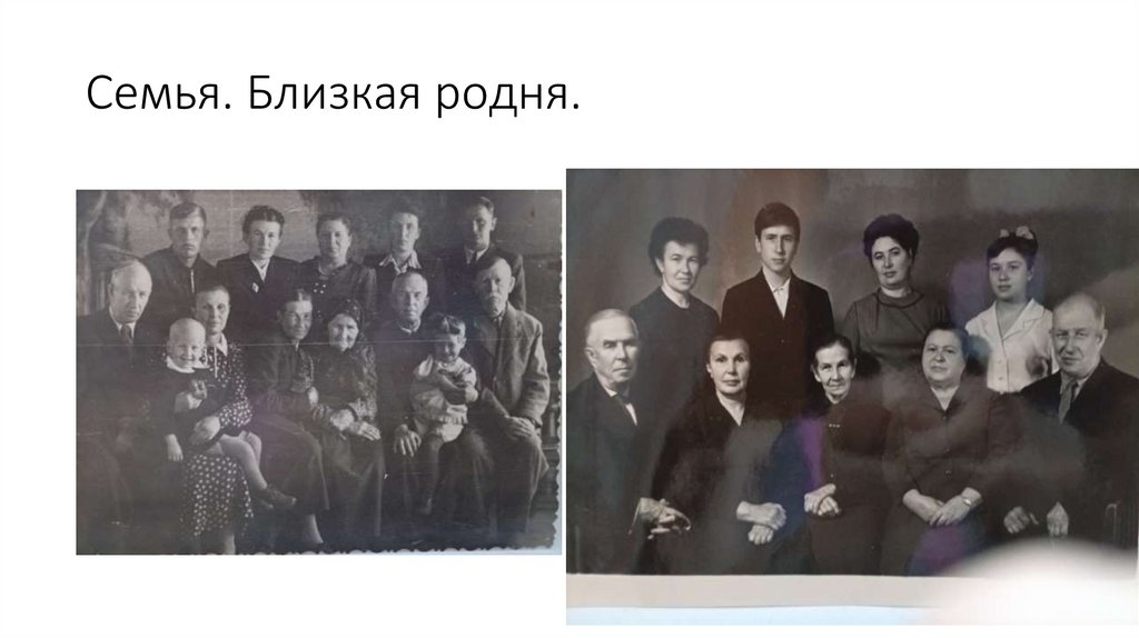 Семья. Близкая родня.