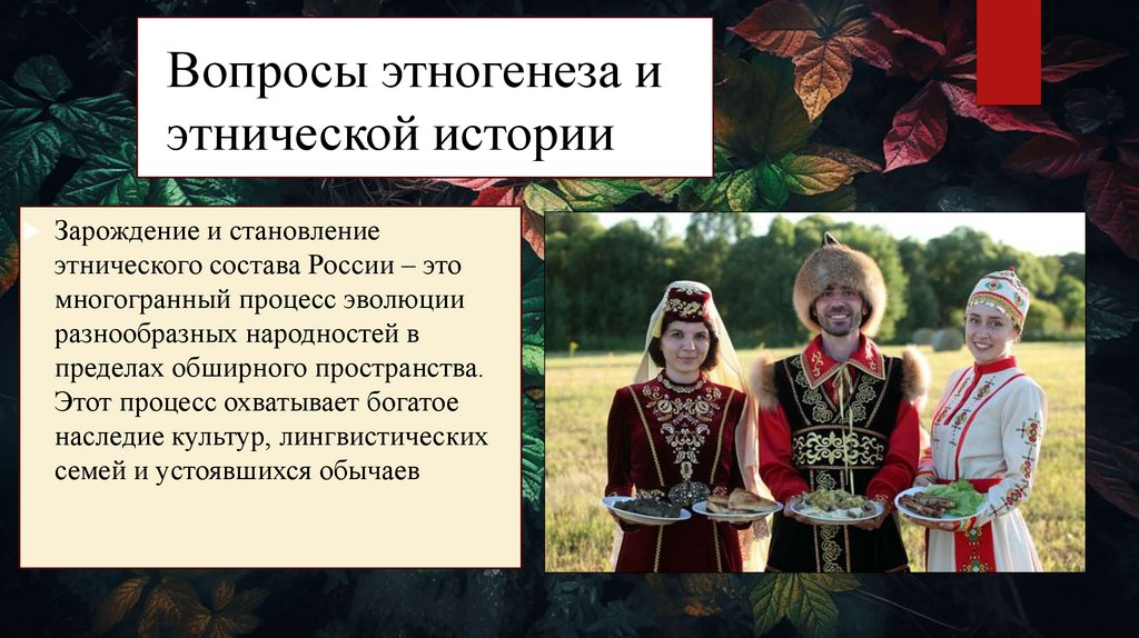 Вопросы этногенеза и этнической истории