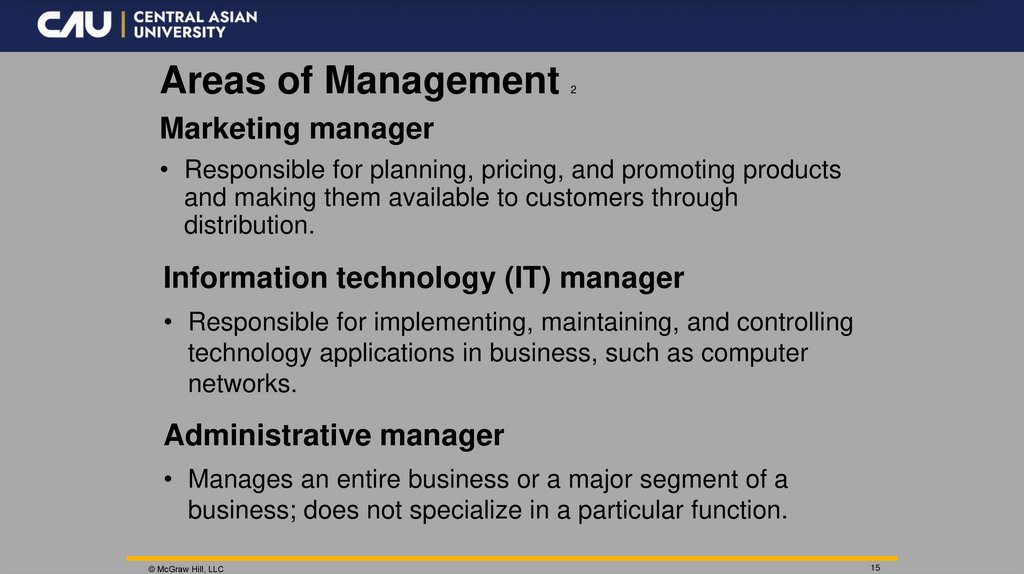 Areas of Management 2