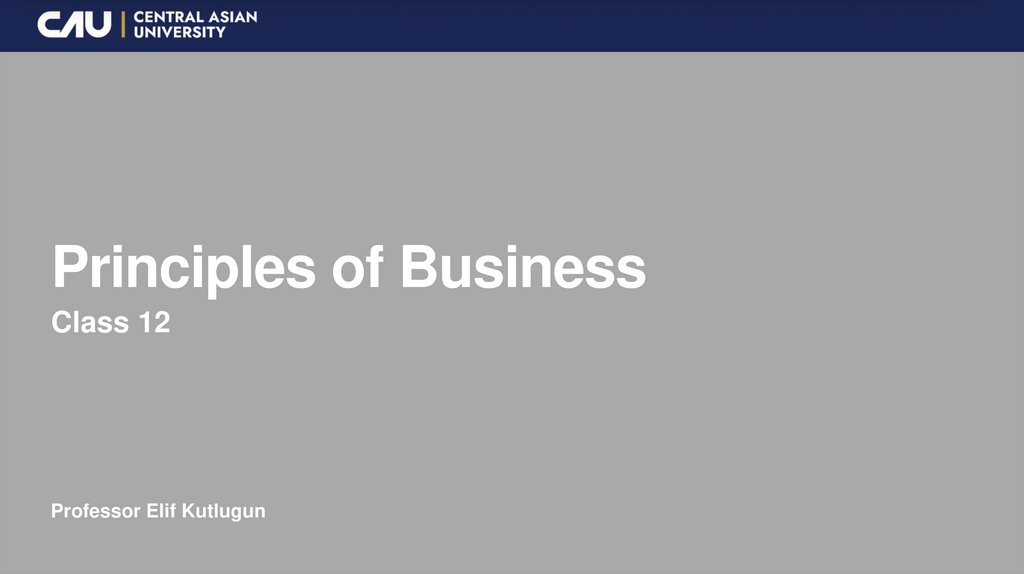 Principles of Business