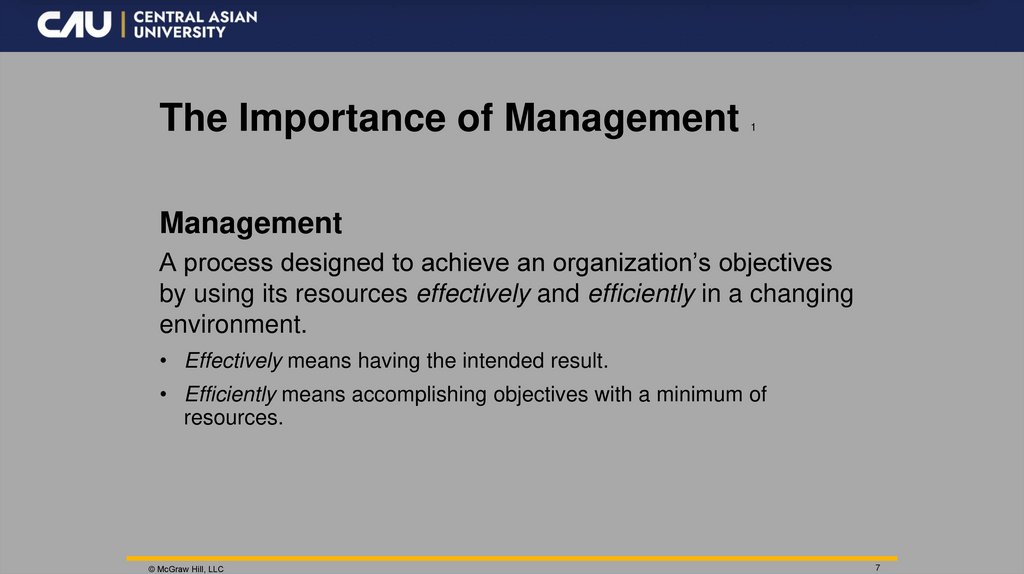 The Importance of Management 1