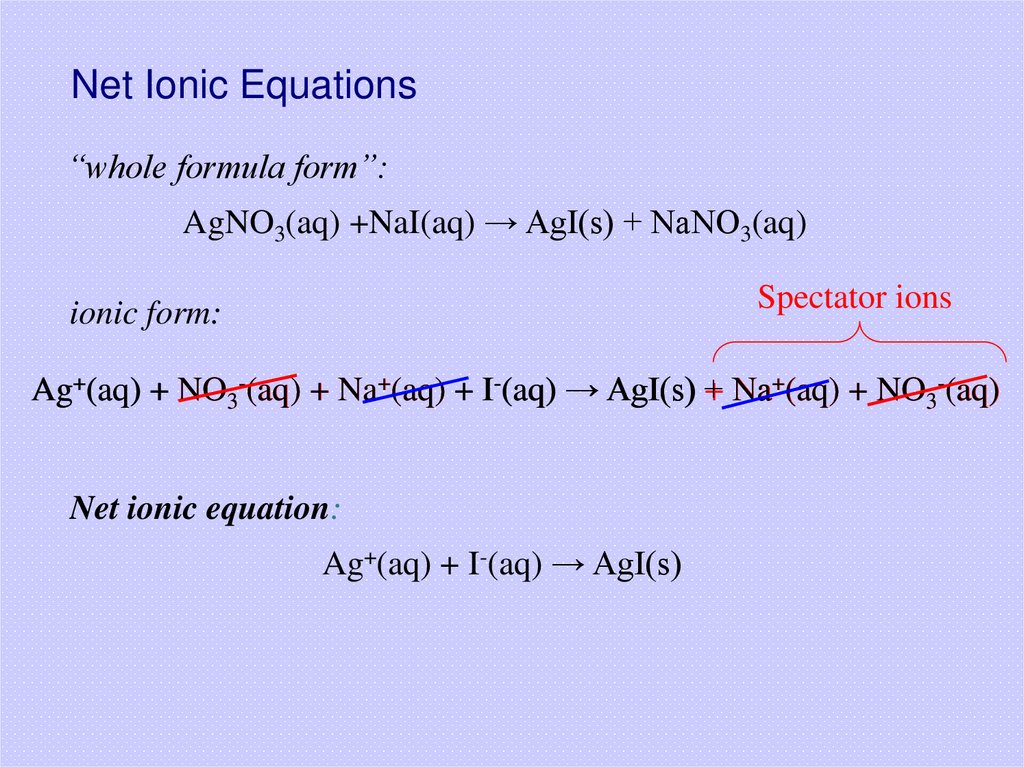 Net Ionic Equations