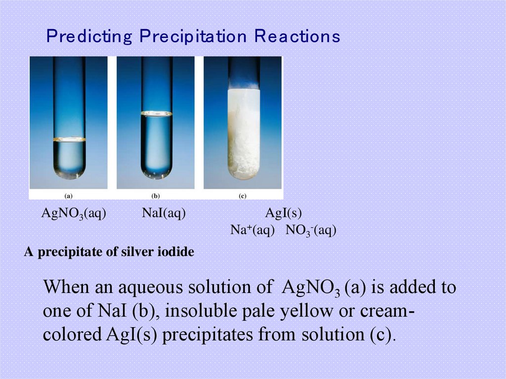 Predicting Precipitation Reactions