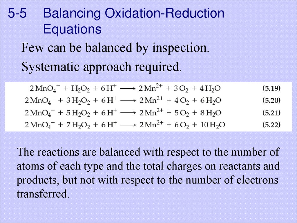 5-5 Balancing Oxidation-Reduction Equations