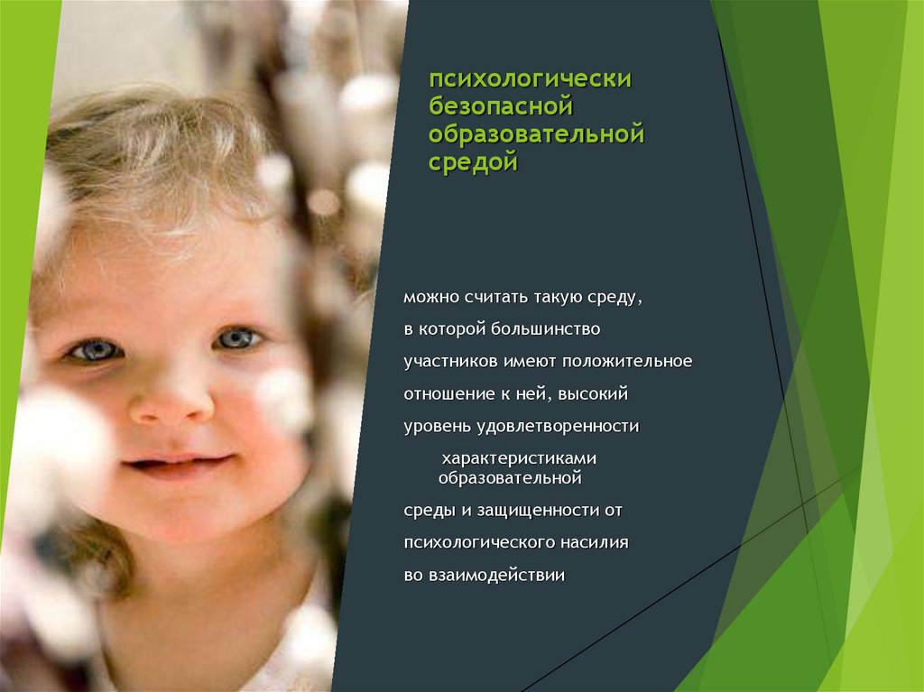 психологически безопасной образовательной средой