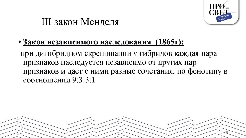 III закон Менделя