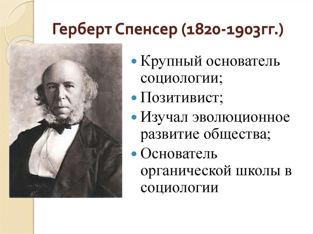 Герберт Спенсер (1820-1903гг.)