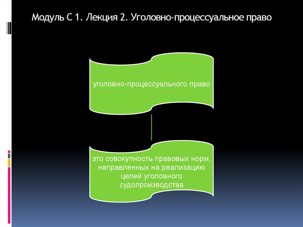 Модуль С 1. Лекция 2. Уголовно-процессуальное право