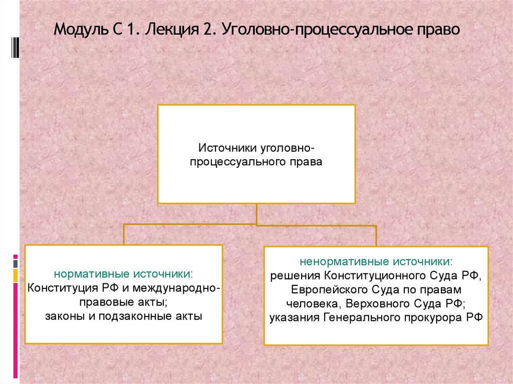 Модуль С 1. Лекция 2. Уголовно-процессуальное право