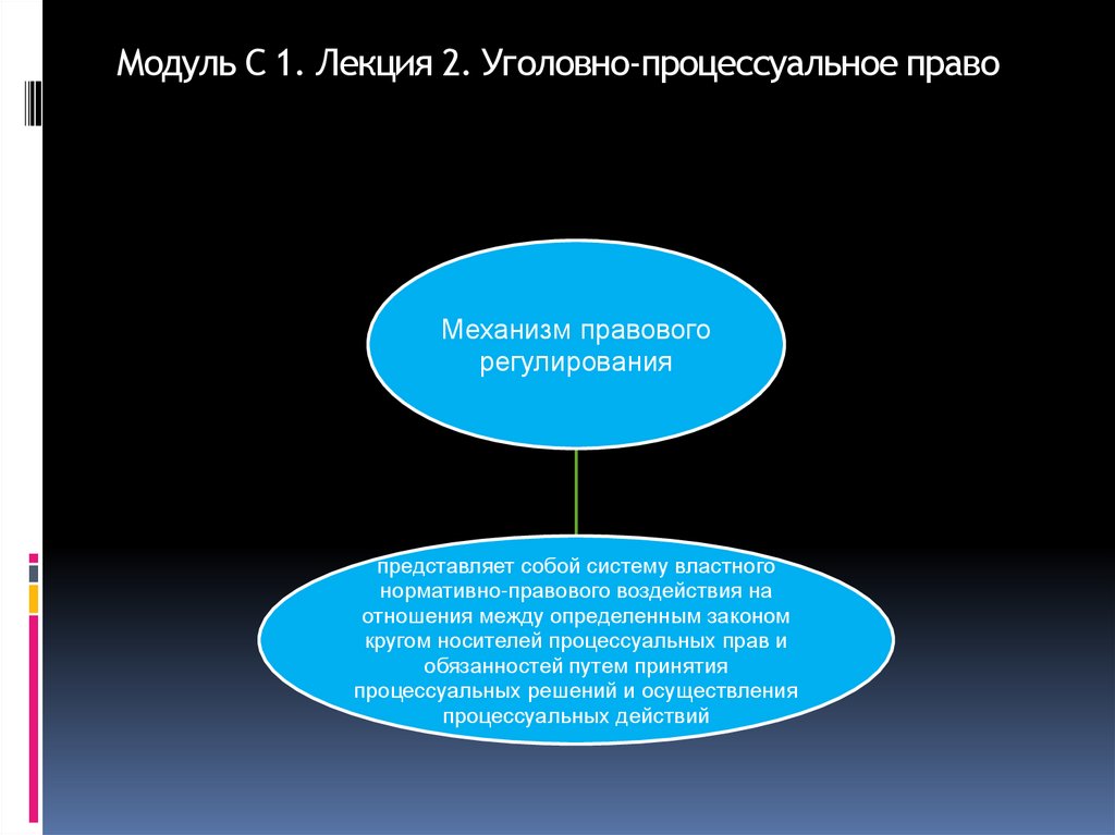 Модуль С 1. Лекция 2. Уголовно-процессуальное право