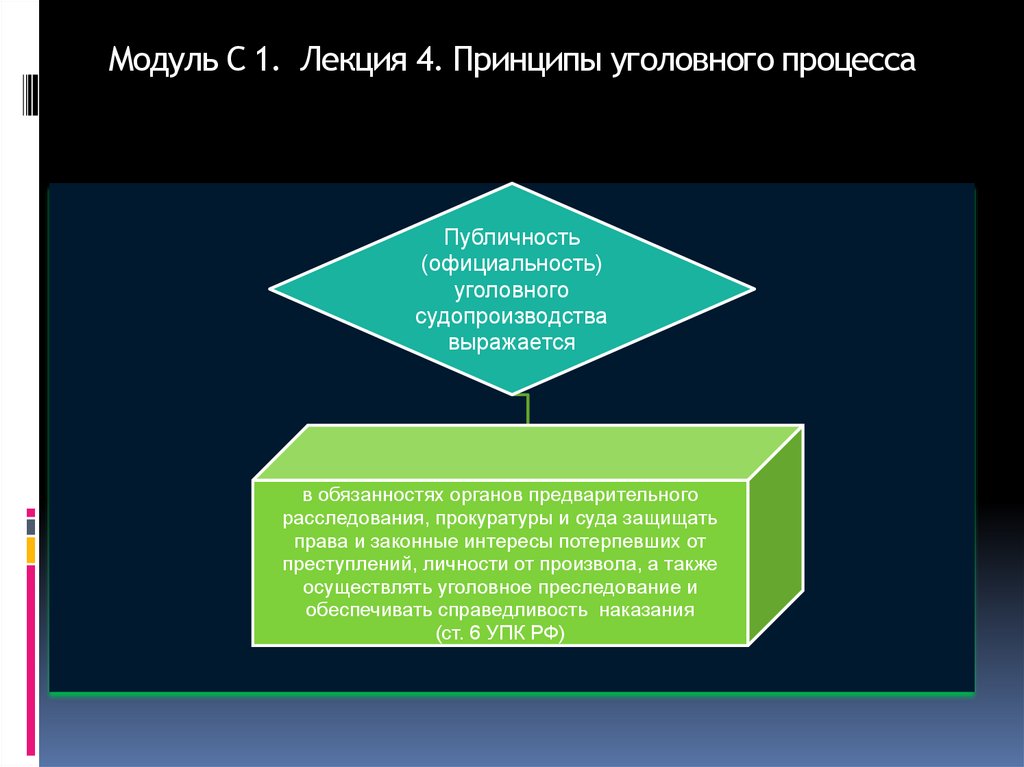 Модуль С 1. Лекция 4. Принципы уголовного процесса