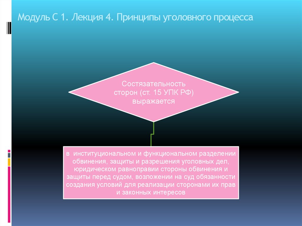 Модуль С 1. Лекция 4. Принципы уголовного процесса