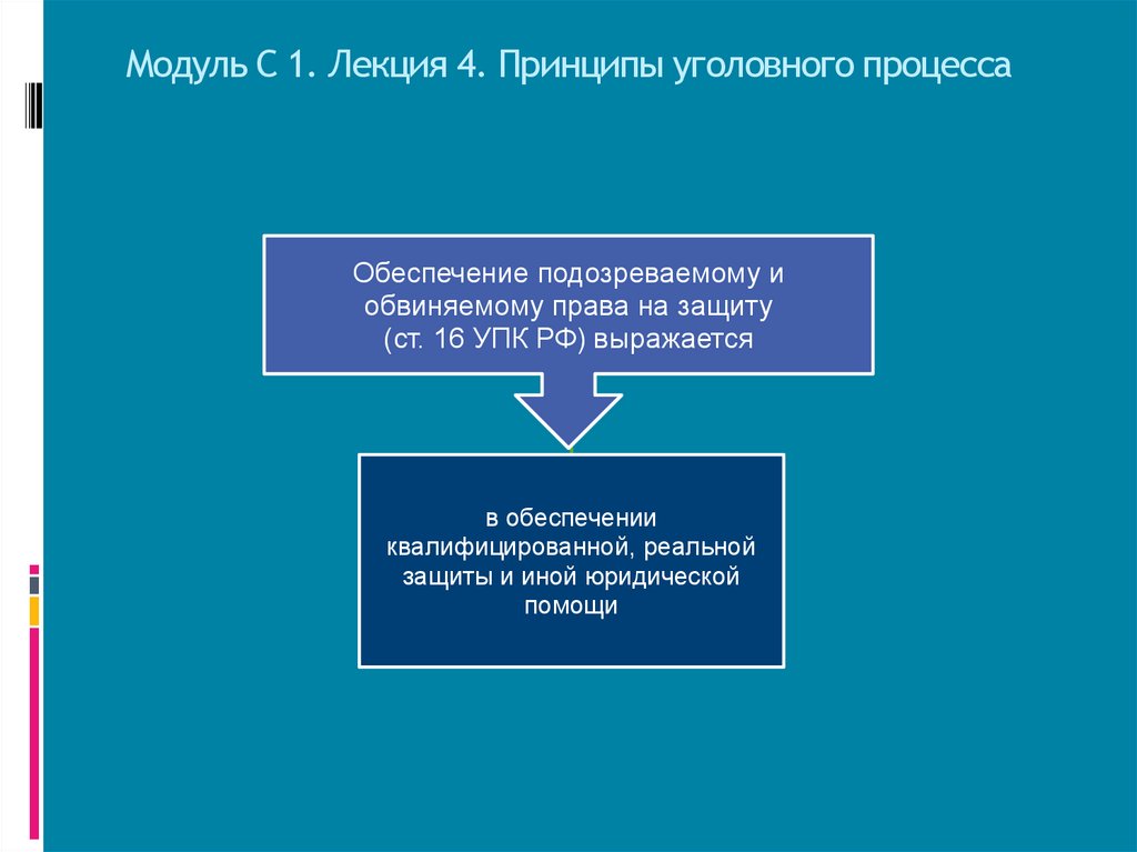 Модуль С 1. Лекция 4. Принципы уголовного процесса