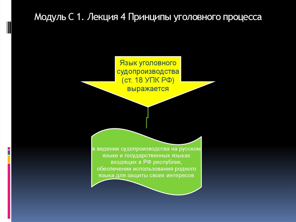 Модуль С 1. Лекция 4 Принципы уголовного процесса