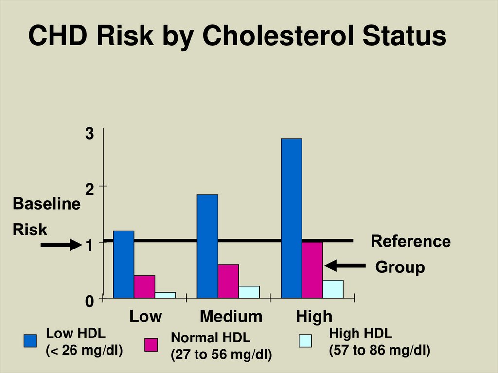 CHD Risk by Cholesterol Status