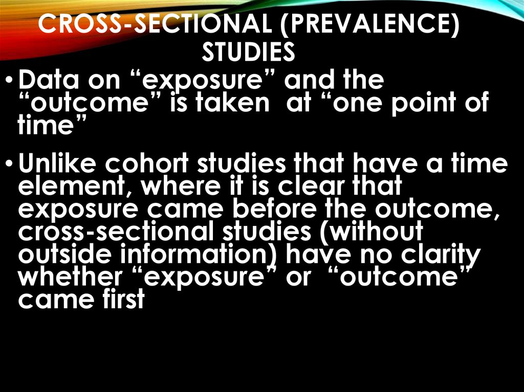 Cross-Sectional (Prevalence) Studies