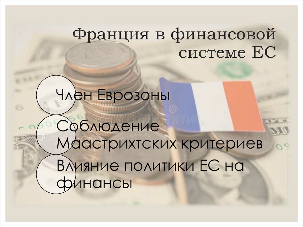 Франция в финансовой системе ЕС