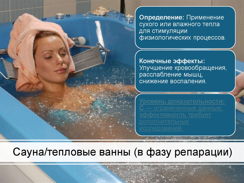 Сауна/тепловые ванны (в фазу репарации)