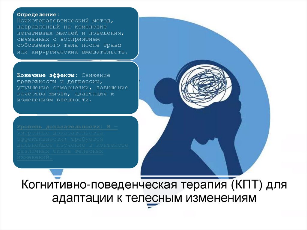 Когнитивно-поведенческая терапия (КПТ) для адаптации к телесным изменениям