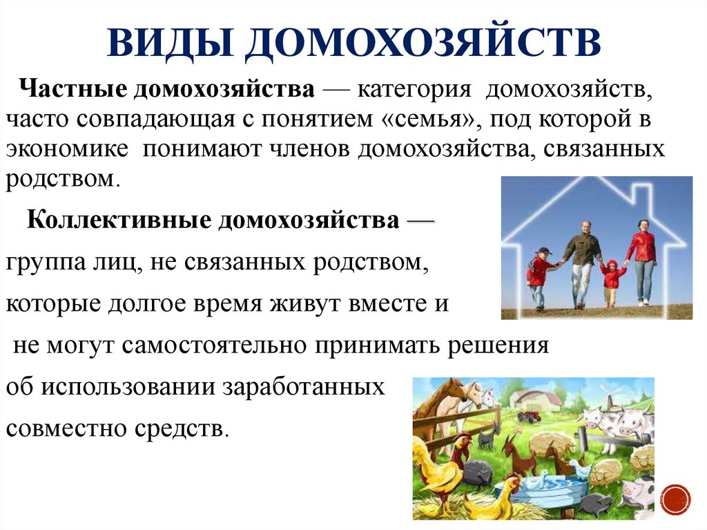 Виды домохозяйств
