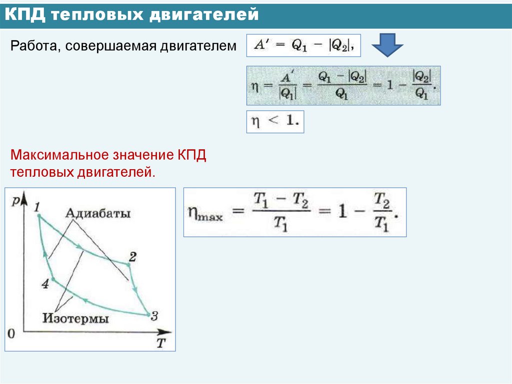КПД тепловых двигателей