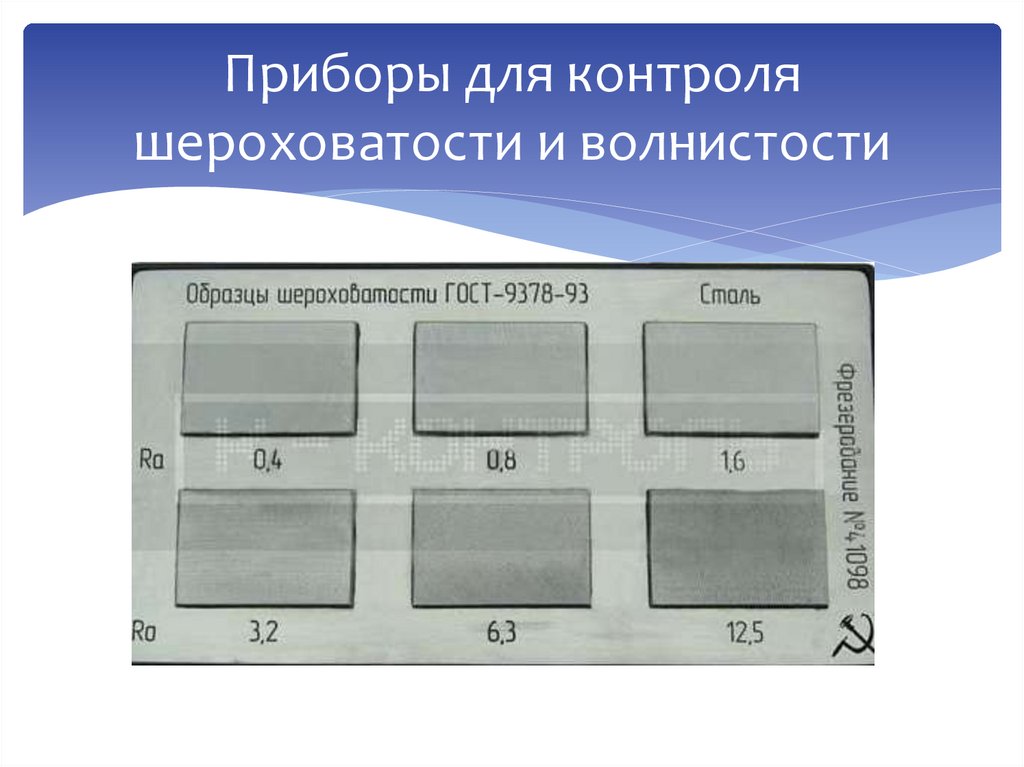 Приборы для контроля шероховатости и волнистости