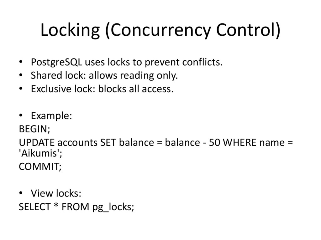 Locking (Concurrency Control)