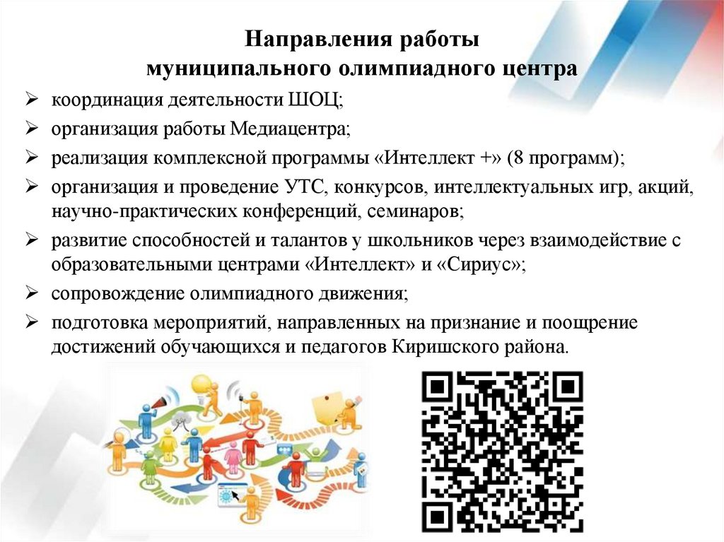 Направления работы муниципального олимпиадного центра