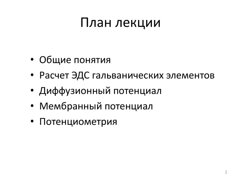 План лекции