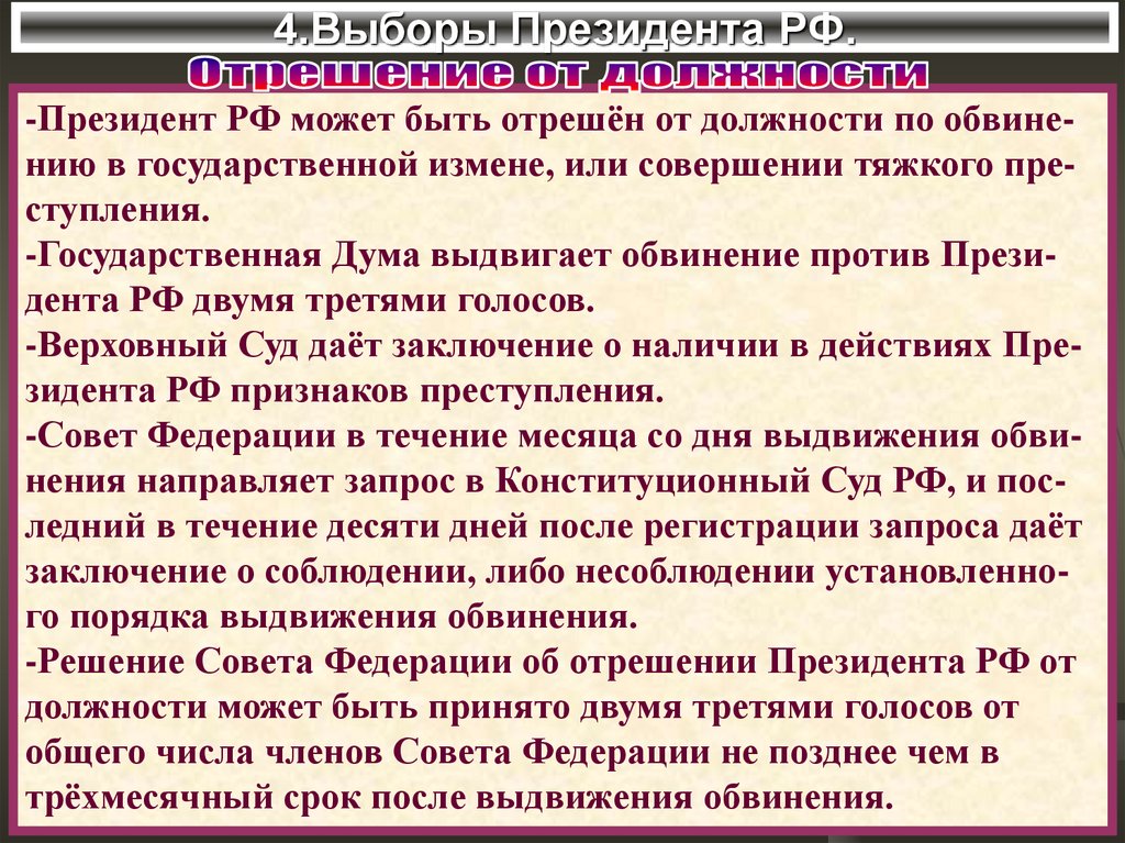 4.Выборы Президента РФ.