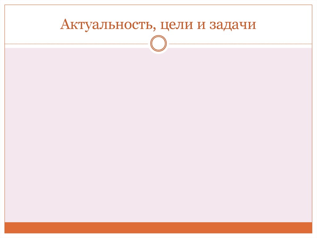 Актуальность, цели и задачи